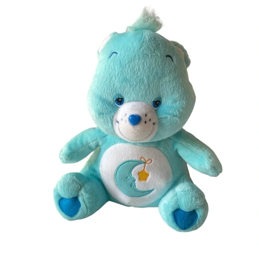 CARE BEARS 12” Blue BEDTIME Bear Plush Stuffed Animal Moon Star Nanco Plush Toy